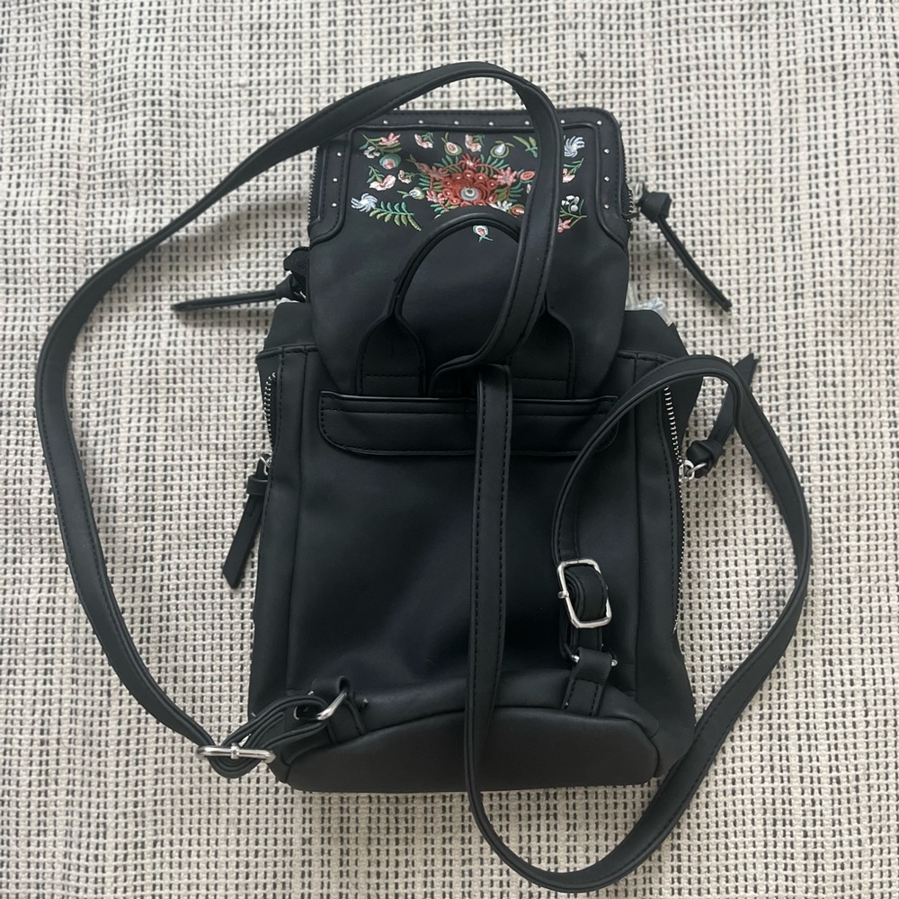 Embroidered Mini Backpack Purse - Picture 3 of 6
